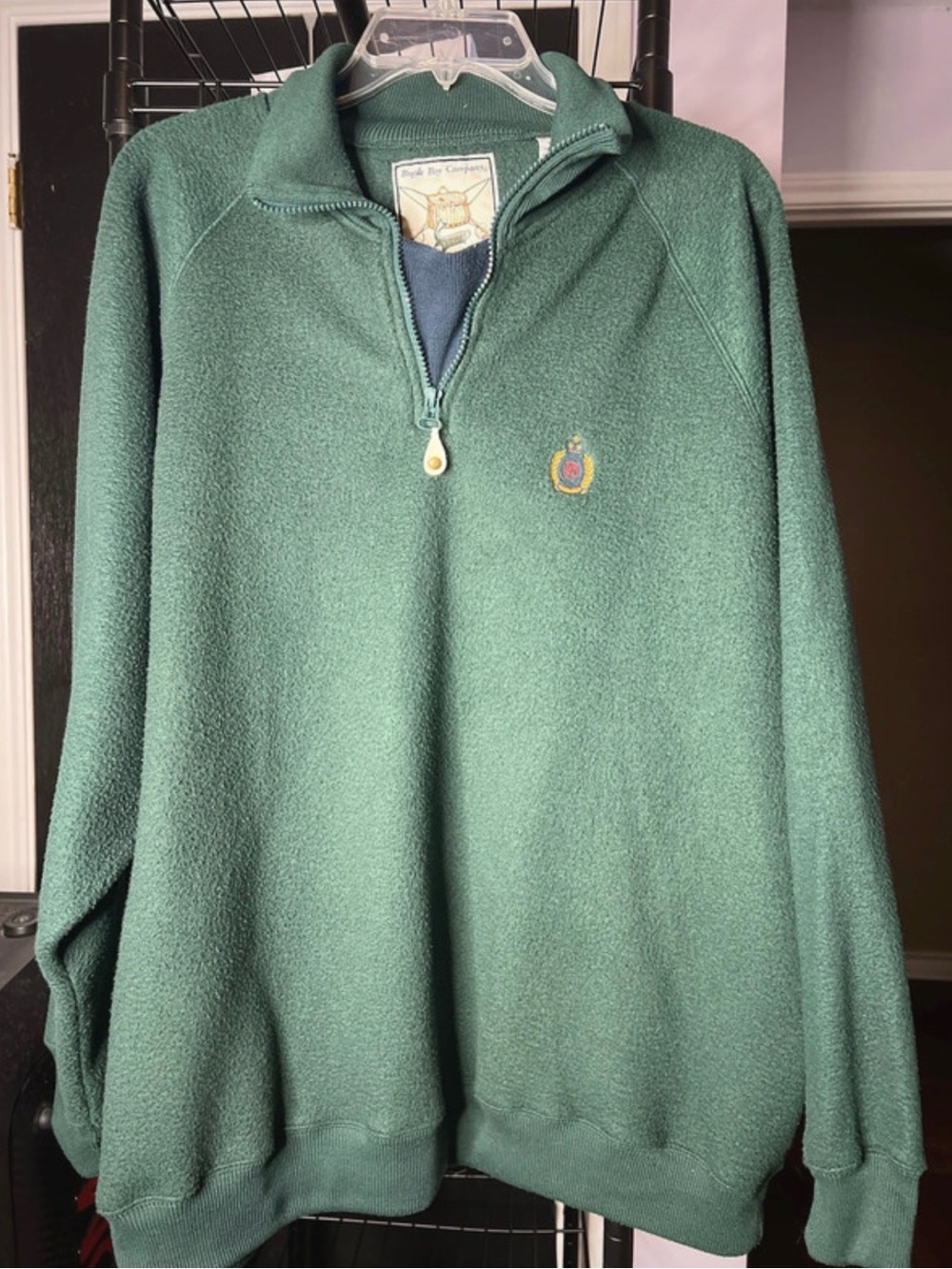 Bugle Boy Forest Green Quarter-Zip Fleece Pullover